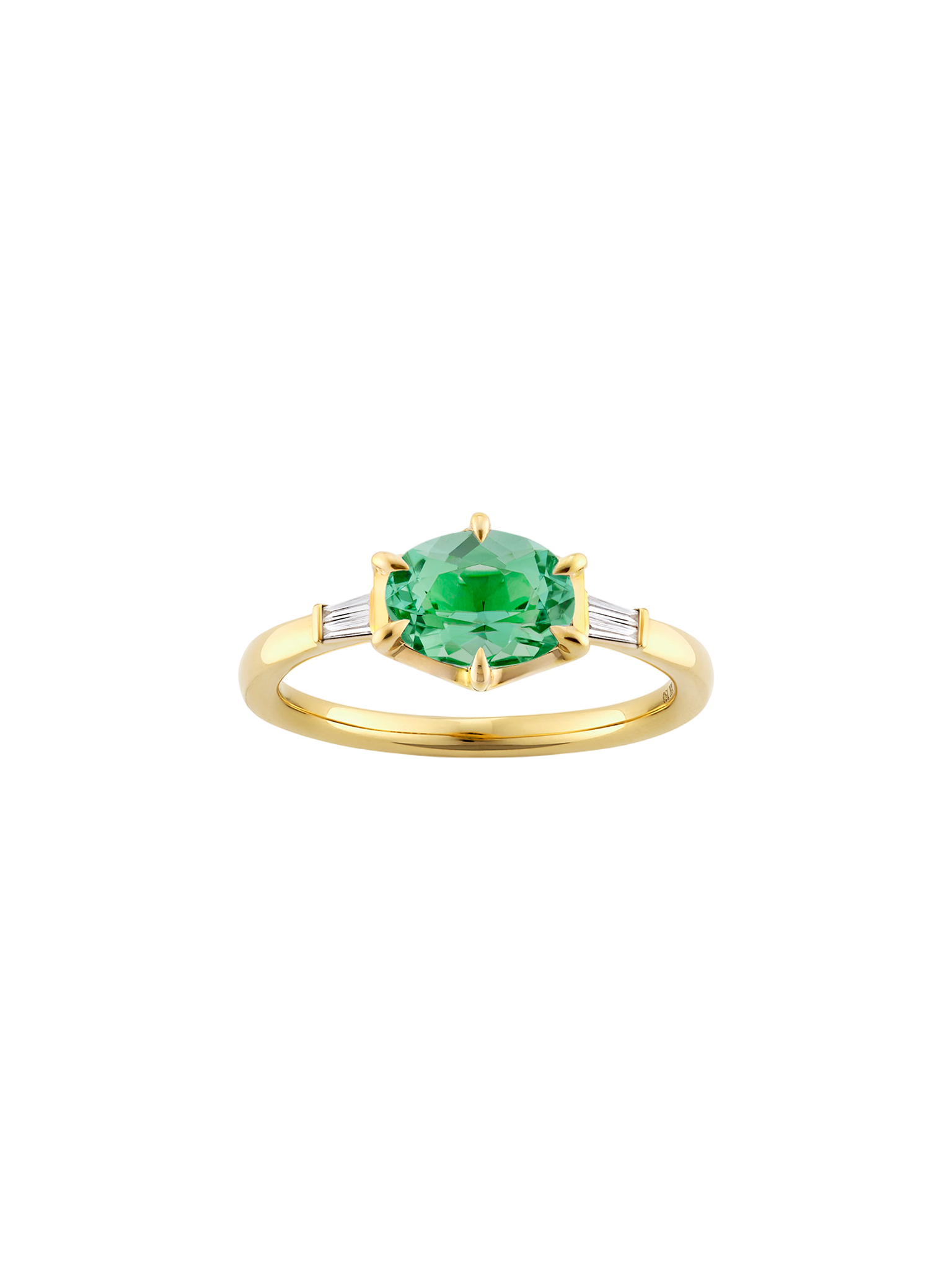 Jenna green tourmaline & diamond ring